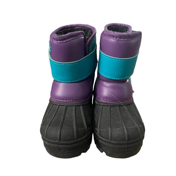 Insulated Winter Snow Boots Purple and Blue Size - Picture 2 of 7